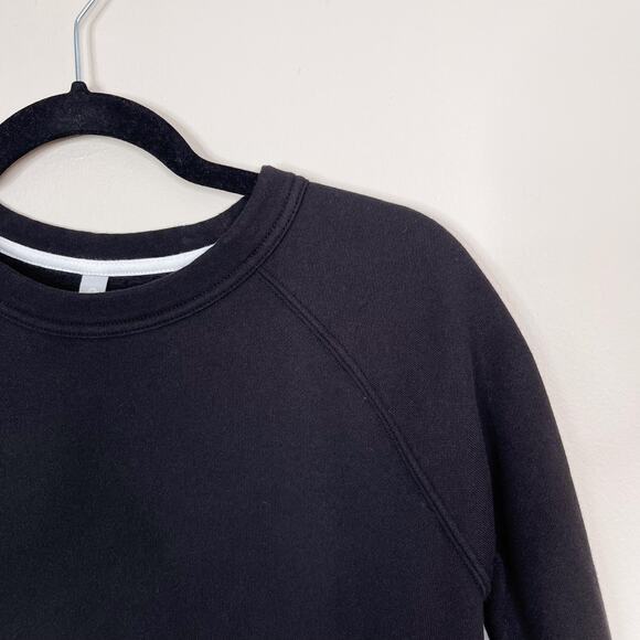 Athleta 24/7 Striped Crew Sweatshirt Pullover Black White Small S Crew Neck - Picture 3 of 11